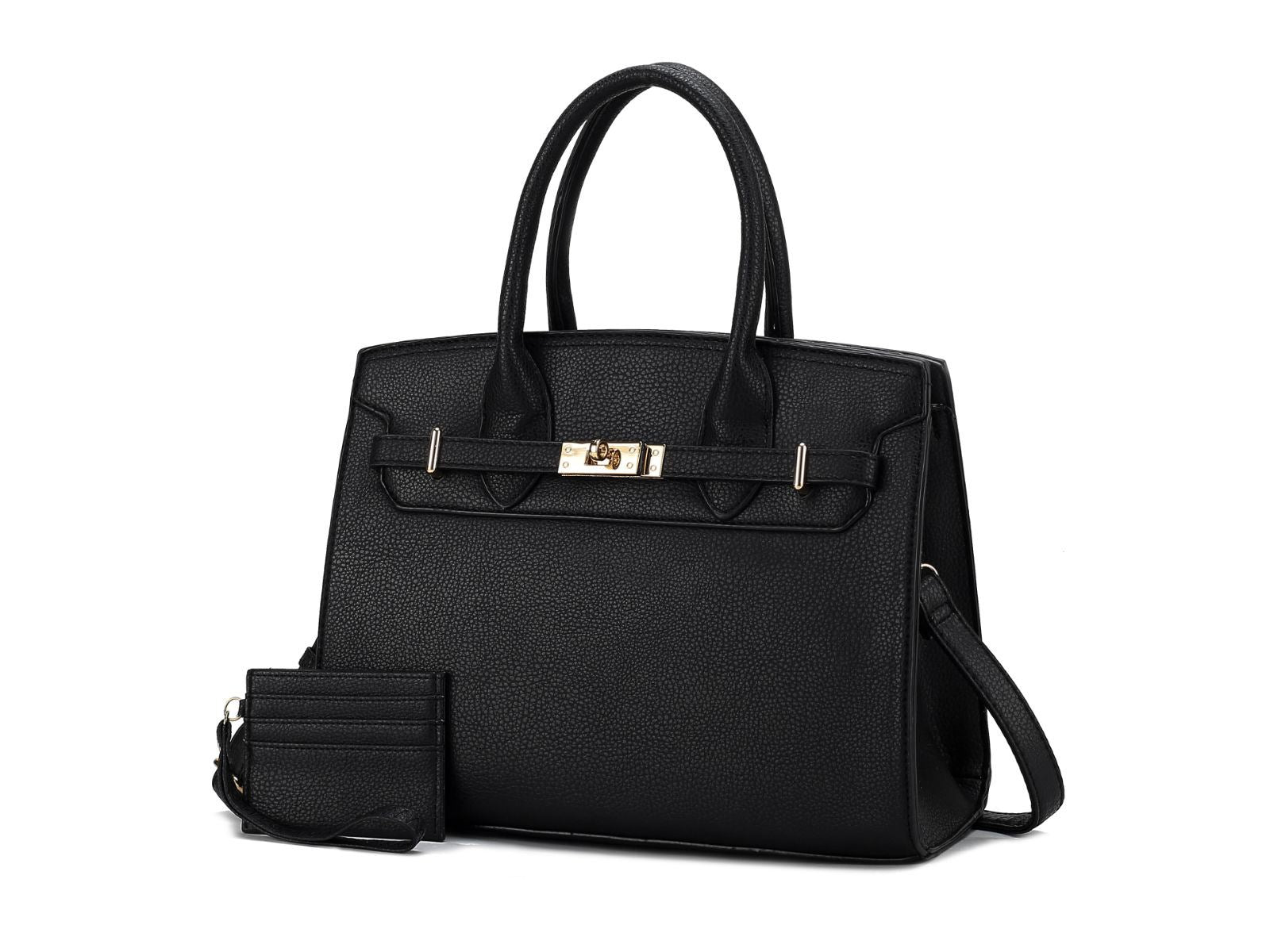 MKF Collection Calla Vegan Leather Women's Satchel Bag with Credit card holder– 2 pieces by Mia k